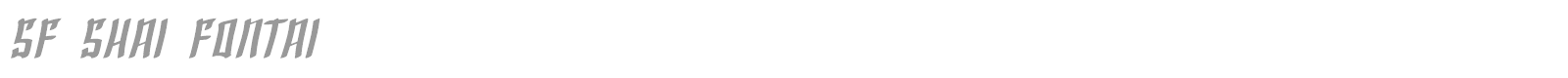 SF Shaiai font preview